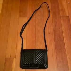 Chevron Quilted Love Crossbody (small)